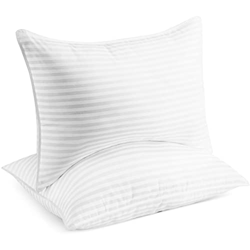 Beckham Hotel Collection Bed Pillows for Sleeping - Queen Size, Set of 2 - Cooling, Luxury Gel Pillow for Back, Stomach or Side Sleepers