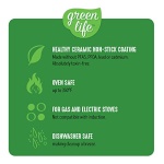 GreenLife Soft Grip Healthy Ceramic Nonstick 7" and 10" Frying Pan Skillet Set, PFAS-Free, Dishwasher Safe, Turquoise - Image 4