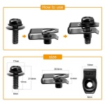 GOOACC GRC-70 35PCS Engine Under Cover Splash Shield Guard Body Bolts Bumper Fender Liner Push Retainer Fastener Rivet Clips , black - Image 9