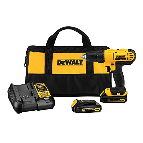 41YsUGtIOtS.jpg DEWALT 20V Max Cordless Drill / Driver Kit, Compact, 1/2-Inch (DCD771C2) - Image 1