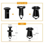 GOOACC GRC-70 35PCS Engine Under Cover Splash Shield Guard Body Bolts Bumper Fender Liner Push Retainer Fastener Rivet Clips , black - Image 8