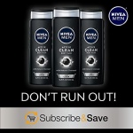 NIVEA MEN DEEP Active Clean Charcoal Body Wash, Cleansing Body Wash with Natural Charcoal, 3 Pack of 16.9 Fl Oz Bottles - Image 3