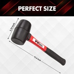 YIYITOOLS YY-2-005 Rubber Mallet Hammer With fiberglass Handle?16-oz, black - Image 8