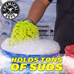 Chemical Guys MIC493 Chenille Premium Scratch-Free Microfiber Wash Mitt, Lime Green, 9.6" x 2.3" x 7" - Image 7
