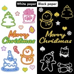 Shuttle Art 28 Pack Double Line Outline Markers, 14 Silver and 14 Gold Colors Squiggles Shimmer Markers Set, Self Outline Metallic Marker Pens for Drawing, Christmas Greeting Card, DIY Crafts - Image 5