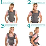 Infantino Flip Advanced 4-in-1 Carrier - Ergonomic, convertible, face-in and face-out front and back carry for newborns and older babies 8-32 lbs - Image 6