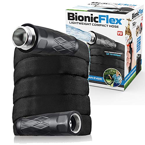 Bionic Flex 50? Garden Hose, Ultra Durable & Lightweight Weatherproof Garden Water Hose, 500 PSI Crush Resistant EZ Connect Metal Fittings, Tear Resistant, Kink Free Outdoor Hose, Outdoor Yard Hose