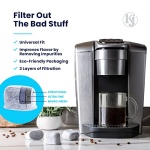 K&J Charcoal Water Filter Pods - 12-Pack Filters for Coffee Maker, Compatible Keurig Filter Replacement (2.0 and older) - Image 6