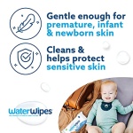 WaterWipes Biodegradable Original Baby Wipes,?99.9% Water Based Wipes, Unscented & Hypoallergenic for Sensitive Skin, 60 Count (Pack of 12) - Packaging May Vary - Image 5