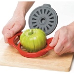PrepWorks by Progressive Dishwasher Safe 16-Slice Thin Apple Slicer and Corer with Attached Safety Cover - Image 2