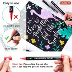 Shuttle Art 36 Colors Dual Tip Acrylic Paint Markers, Brush Tip and Fine Tip Acrylic Paint Pens for Rock Painting, Ceramic, Wood, Canvas, Plastic, Glass, Stone, Calligraphy, Card Making, DIY Crafts - Image 5