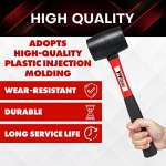 YIYITOOLS YY-2-005 Rubber Mallet Hammer With fiberglass Handle?16-oz, black - Image 7