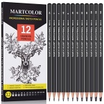 MARTCOLOR Drawing Sketching Pencils Set, 12 Pack Graphite Pencils(14B - 2H), Ideal for Drawing Art, Sketching, Shading, Artist Pencils for Artist Adults Kids Beginner