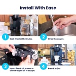 K&J Charcoal Water Filter Pods - 12-Pack Filters for Coffee Maker, Compatible Keurig Filter Replacement (2.0 and older) - Image 5