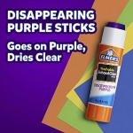 Elmer's Disappearing Purple School Glue Sticks, Washable, 6 Grams, 12 Count - Image 7