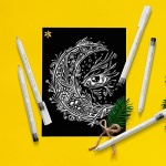 MARTCOLOR White Gel Pens Set, 6 Pack, 0.8mm Fine Point Pens Gel Ink Pens For Artists, Archival Ink Pens, White highlight Pens for Black Paper Drawing, Illustration, Sketching, Writing - Image 2