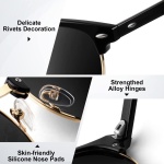 ANZIW Polarized Sunglasses Men Women,Semi Rimless Retro Shades UV400 Protection - Image 5