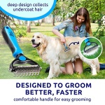 Pat Your Pet Deshedding Brush - Double-Sided Undercoat Rake for Dogs & Cats - Shedding Comb and Dematting Tool for Grooming - Image 4