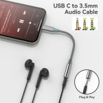 USB C to Aux Audio Dongle Cable Cord, Type C to 3.5mm Female Headphone Jack Adapter for iPhone 16 Pro Max/16 Pro, 15 Pro Max/15 Pro/15 Plus, Samsung Galaxy S23/S22/S21 Ultra, Pixel, iPad Pro, MacBook - Image 5