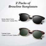 ANZIW Polarized Sunglasses Men Women,Semi Rimless Retro Shades UV400 Protection - Image 7