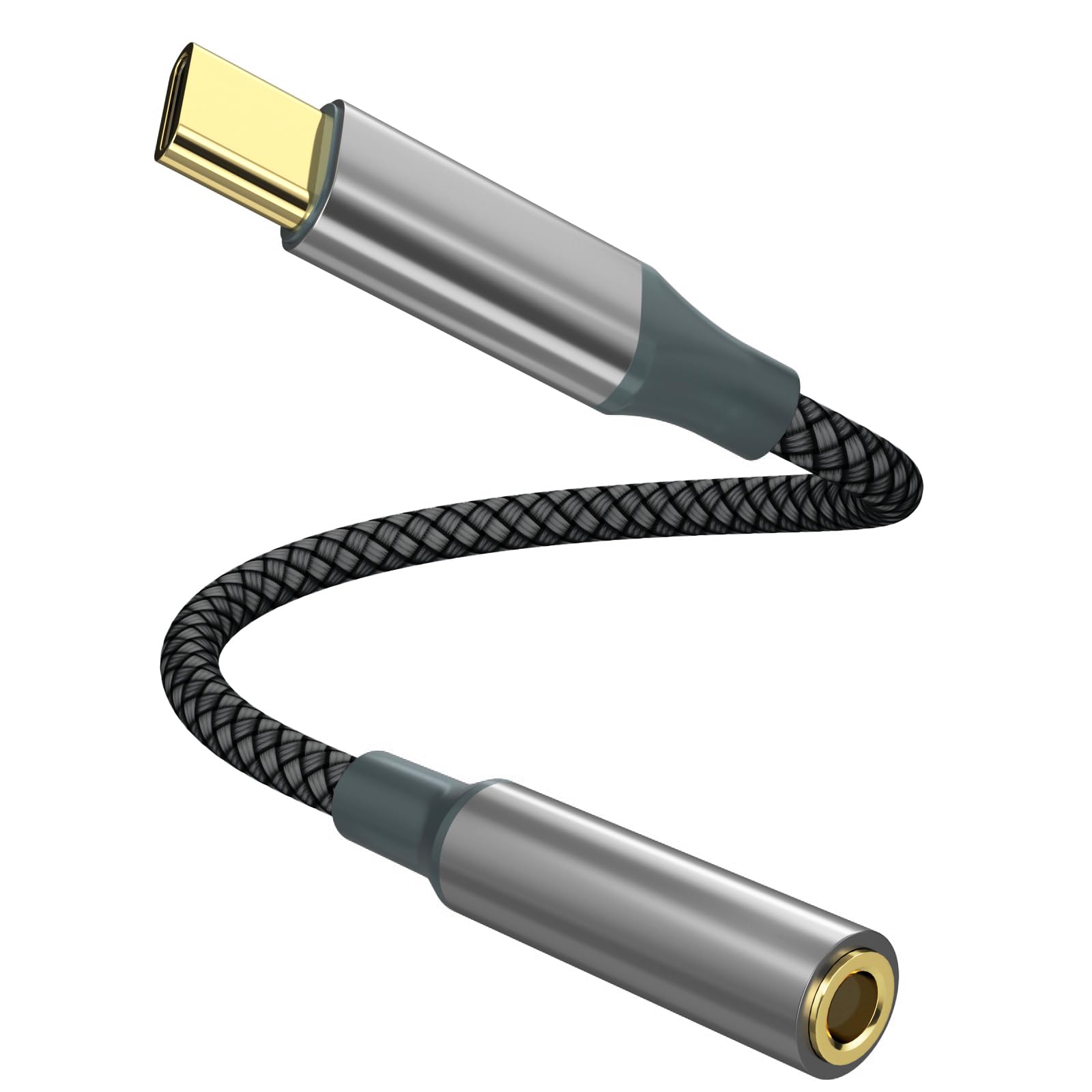 USB C to Aux Audio Dongle Cable Cord, Type C to 3.5mm Female Headphone Jack Adapter for iPhone 16 Pro Max/16 Pro, 15 Pro Max/15 Pro/15 Plus, Samsung Galaxy S23/S22/S21 Ultra, Pixel, iPad Pro, MacBook