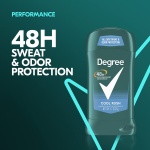 Degree Men Antiperspirant Deodorant 48-Hour Odor Protection Cool Rush Mens Deodorant Stick, 2.7 Oz (Pack of 6) - Image 9