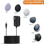 15W Power Adapter Replacement for Echo Pop, Dot 5th Gen, Dot 4th Gen, Dot 3rd Gen, Kids Edition, TV Cube Smart Speakers - Black Charger Cord Plug Long Cable, 5ft - Image 5